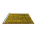 Sideview of Machine Washable Oriental Yellow Industrial Rug, wshurb1735yw