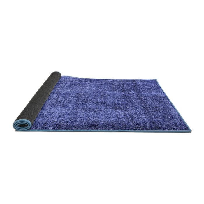 Sideview of Oriental Blue Industrial Rug, urb1735blu