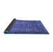 Sideview of Oriental Blue Industrial Rug, urb1735blu