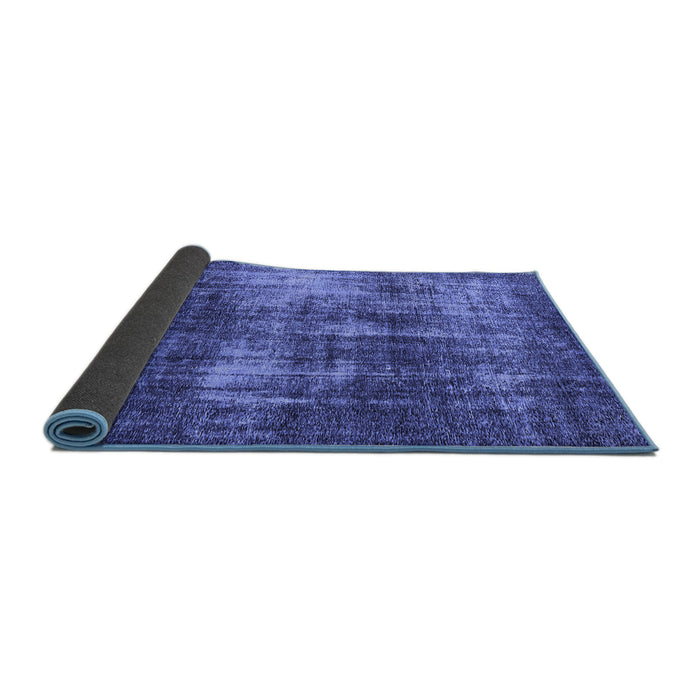 Sideview of Oriental Blue Industrial Rug, urb1736blu