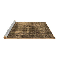 Sideview of Machine Washable Oriental Brown Industrial Rug, wshurb1736brn