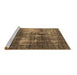 Sideview of Machine Washable Oriental Brown Industrial Rug, wshurb1736brn