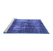 Sideview of Machine Washable Oriental Blue Industrial Rug, wshurb1736blu