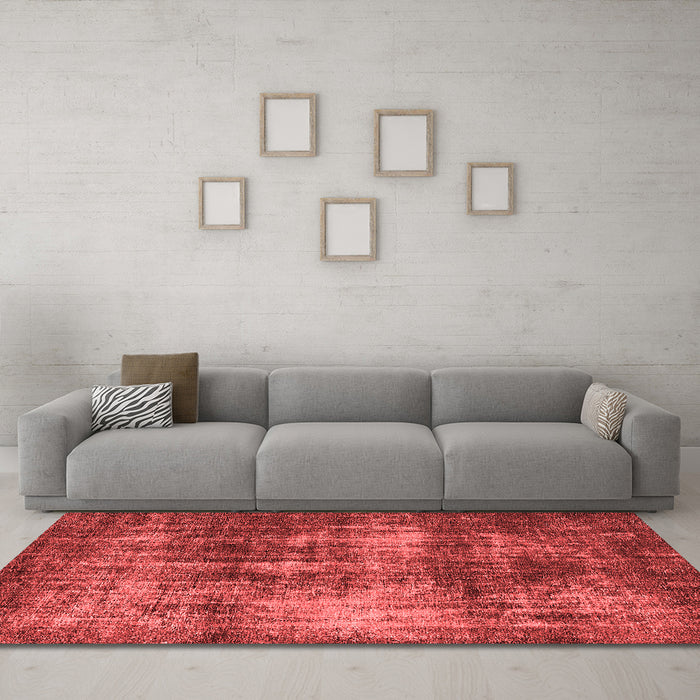 Industrial Red Washable Rugs
