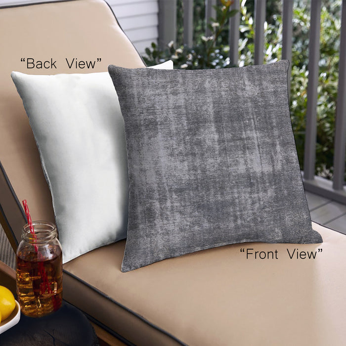 Front View of Mid-Century Modern Urban Square Gray Throw Pillow, 18 inch by 18 inch, pwurb1736