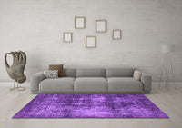 Machine Washable Oriental Purple Industrial Rug, wshurb1736pur