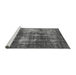 Sideview of Machine Washable Oriental Gray Industrial Rug, wshurb1736gry