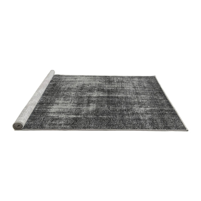 Sideview of Machine Washable Oriental Gray Industrial Rug, wshurb1736gry