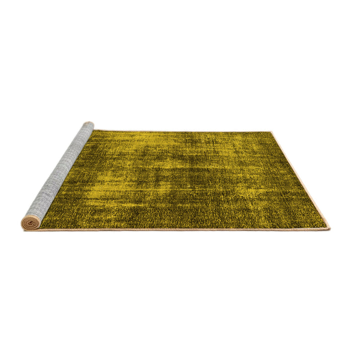 Sideview of Machine Washable Oriental Yellow Industrial Rug, wshurb1736yw