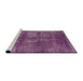 Sideview of Machine Washable Industrial Modern DarkMagenta Purple Rug, wshurb1737