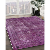 Mid-Century Modern DarkMagenta Purple Oriental Rug, urb1737