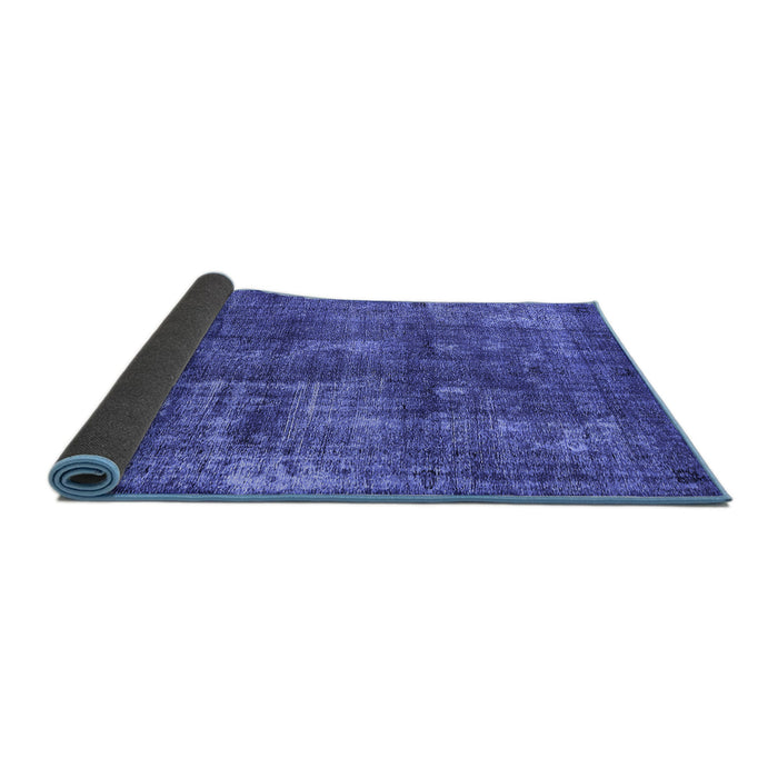 Sideview of Oriental Blue Industrial Rug, urb1737blu