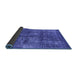 Sideview of Oriental Blue Industrial Rug, urb1737blu