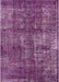 Machine Washable Industrial Modern DarkMagenta Purple Rug, wshurb1737