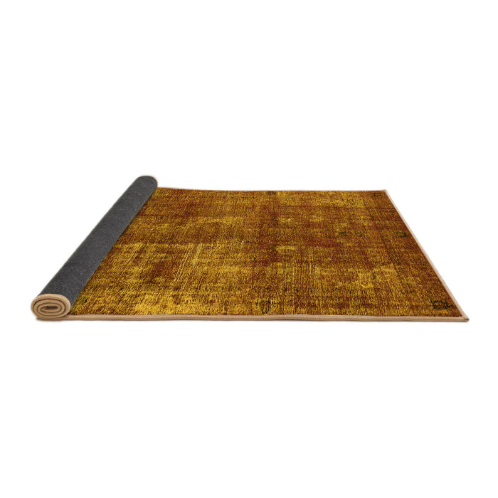 Sideview of Oriental Yellow Industrial Rug, urb1737yw