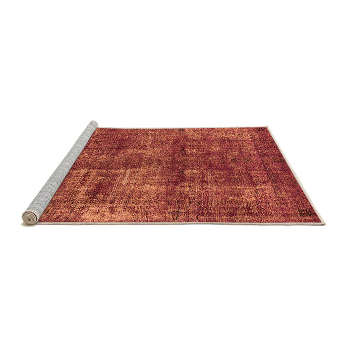 Sideview of Machine Washable Oriental Orange Industrial Area Rugs, wshurb1737org