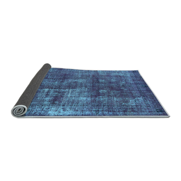 Sideview of Oriental Light Blue Industrial Rug, urb1737lblu