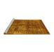 Sideview of Machine Washable Oriental Yellow Industrial Rug, wshurb1737yw