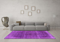 Machine Washable Oriental Purple Industrial Rug, wshurb1738pur