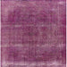 Square Mid-Century Modern Burnt Pink Oriental Rug, urb1738