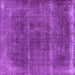 Square Machine Washable Oriental Purple Industrial Area Rugs, wshurb1738pur