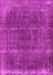 Machine Washable Oriental Pink Industrial Rug, wshurb1738pnk