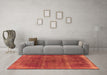 Machine Washable Oriental Orange Industrial Area Rugs in a Living Room, wshurb1738org