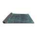 Sideview of Oriental Turquoise Industrial Rug, urb1738turq