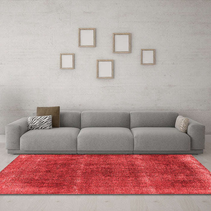 Industrial Red Washable Rugs