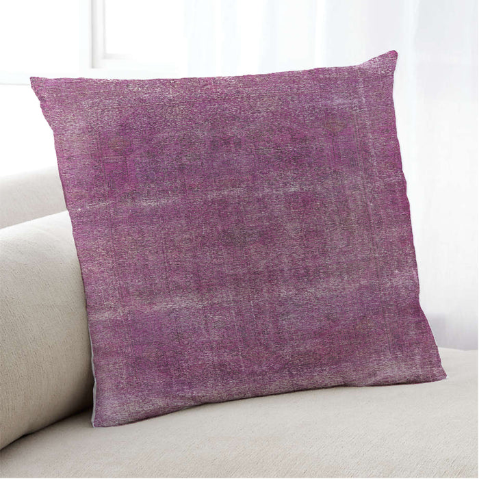 Lifestyle Image of Mid-Century Modern Urban Square Burnt Pink Throw Pillow, 18 inch by 18 inch, pwurb1738