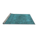 Sideview of Machine Washable Oriental Light Blue Industrial Rug, wshurb1739lblu