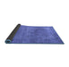 Sideview of Oriental Blue Industrial Rug, urb1739blu