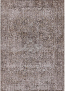 Mid-Century Modern Puce Purple Oriental Rug, urb1739