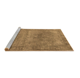 Sideview of Machine Washable Oriental Brown Industrial Rug, wshurb1739brn