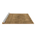 Sideview of Machine Washable Oriental Brown Industrial Rug, wshurb1739brn