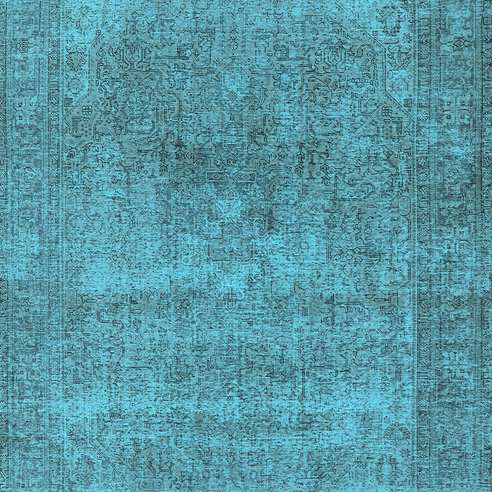 Machine Washable Oriental Light Blue Industrial Rug, wshurb1739lblu