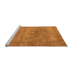 Sideview of Machine Washable Oriental Orange Industrial Area Rugs, wshurb1739org