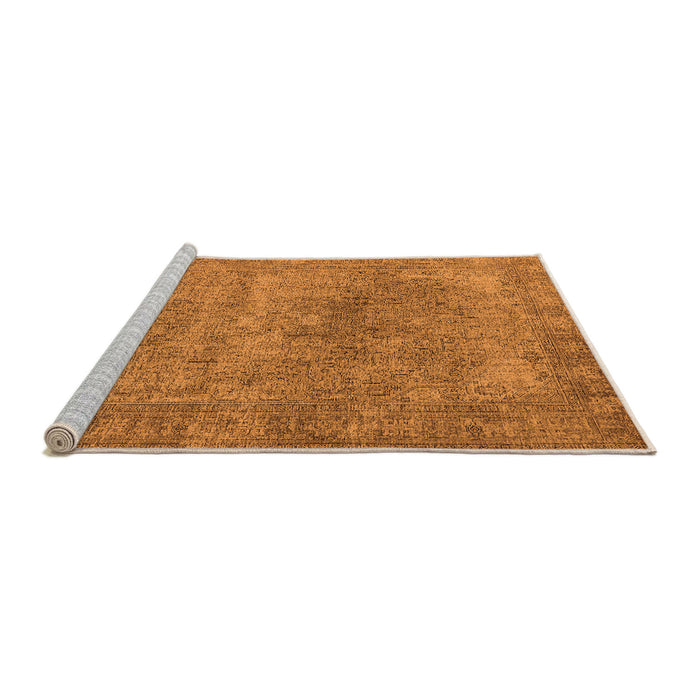 Sideview of Machine Washable Oriental Orange Industrial Area Rugs, wshurb1739org