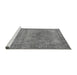 Sideview of Machine Washable Oriental Gray Industrial Rug, wshurb1739gry