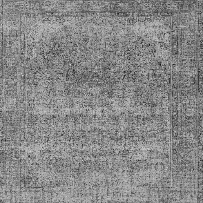 Square Machine Washable Oriental Gray Industrial Rug, wshurb1739gry