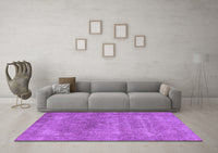 Machine Washable Oriental Purple Industrial Rug, wshurb1739pur