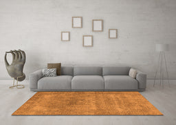 Machine Washable Oriental Orange Industrial Area Rugs in a Living Room, wshurb1739org