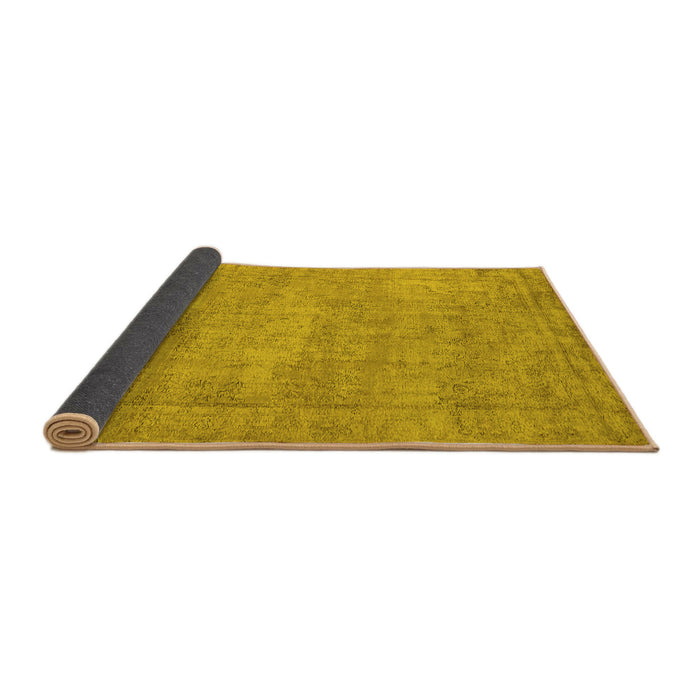 Sideview of Oriental Yellow Industrial Rug, urb1740yw