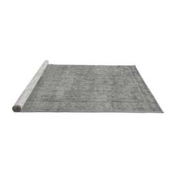 Sideview of Machine Washable Oriental Gray Industrial Rug, wshurb1740gry