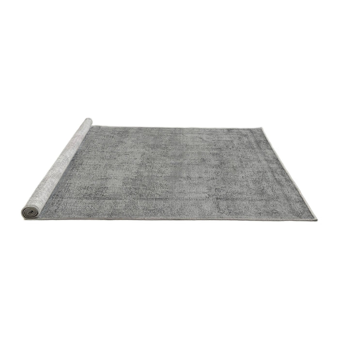 Sideview of Machine Washable Oriental Gray Industrial Rug, wshurb1740gry