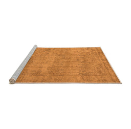Sideview of Machine Washable Oriental Orange Industrial Area Rugs, wshurb1740org