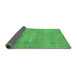 Sideview of Oriental Emerald Green Industrial Rug, urb1740emgrn