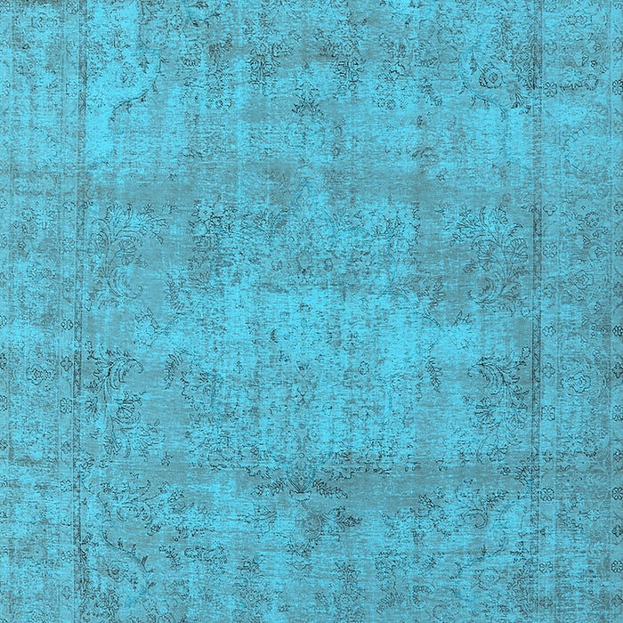 Machine Washable Oriental Light Blue Industrial Rug, wshurb1740lblu