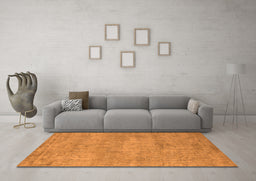 Machine Washable Oriental Orange Industrial Area Rugs in a Living Room, wshurb1740org