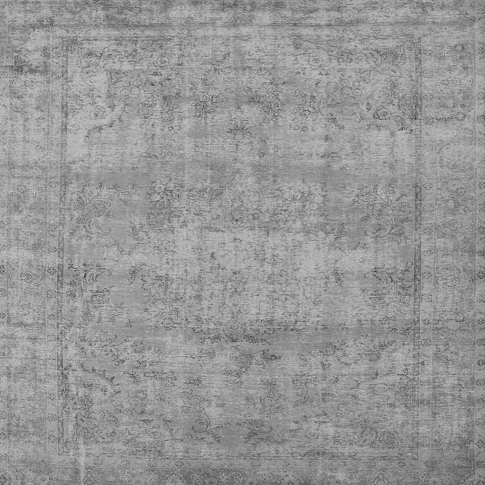 Square Machine Washable Oriental Gray Industrial Rug, wshurb1740gry